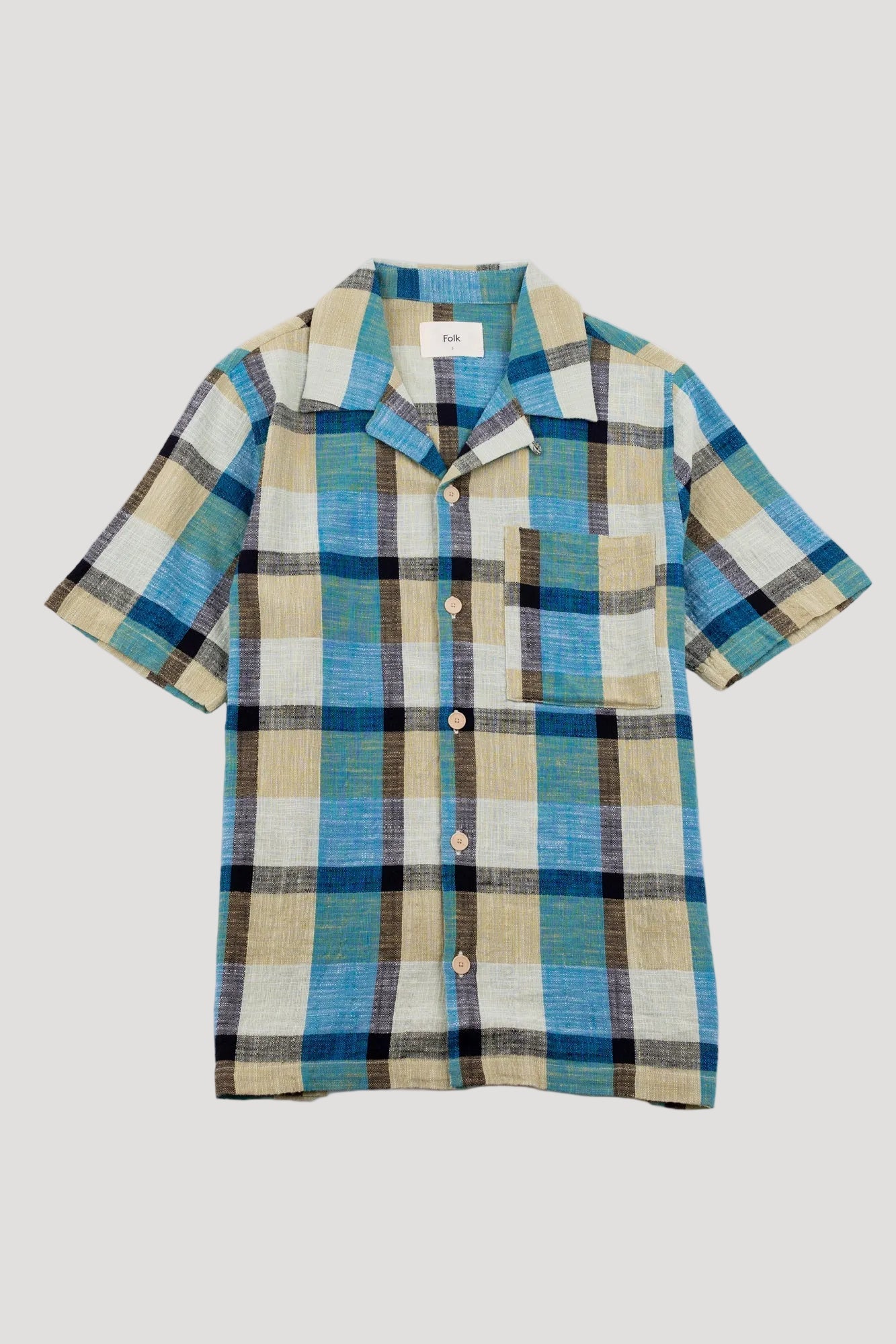 Short Sleeve Soft Collar Shirt - Multigingham Check
