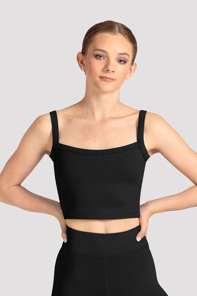 BLOCH Ladies Mirella Celeste Camisole Printed Crop Top, Black