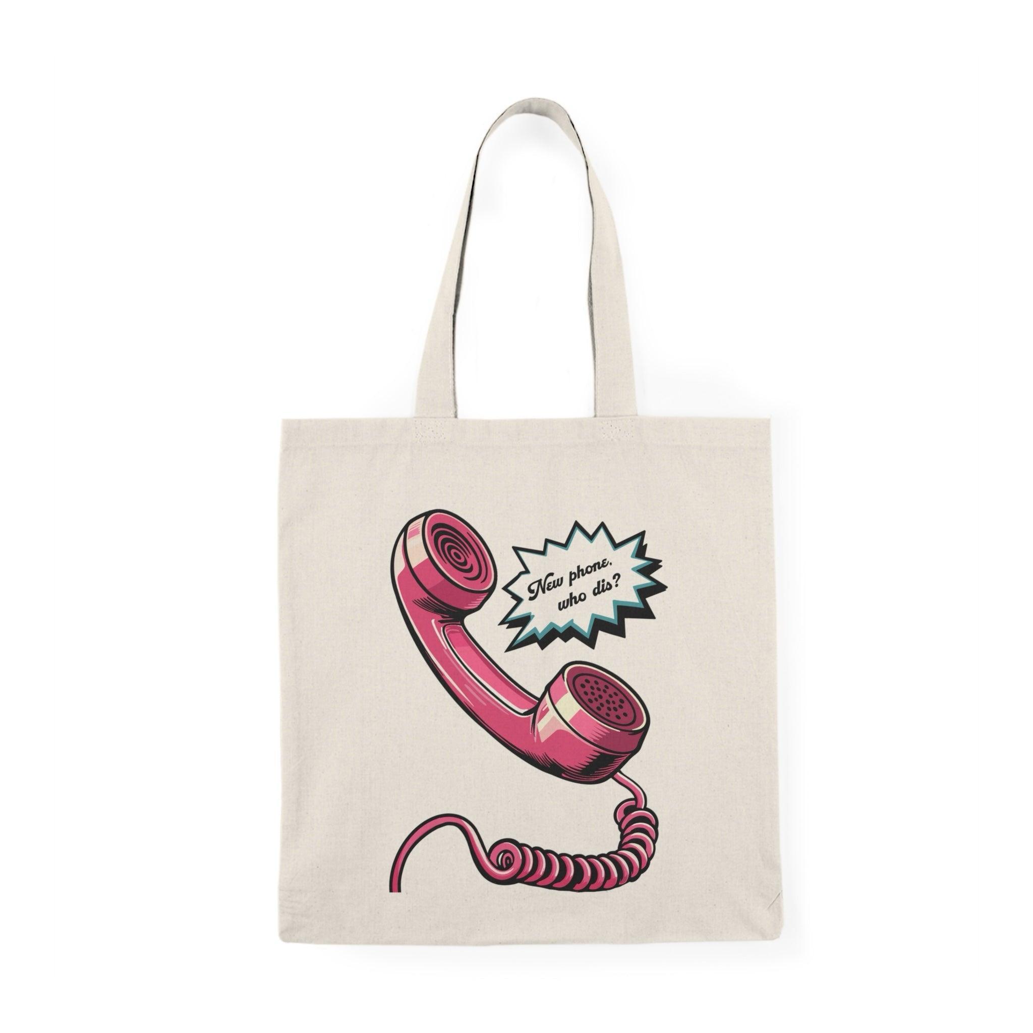 New Phone, Who Dis? Tote Bag Retro Phone shopper
