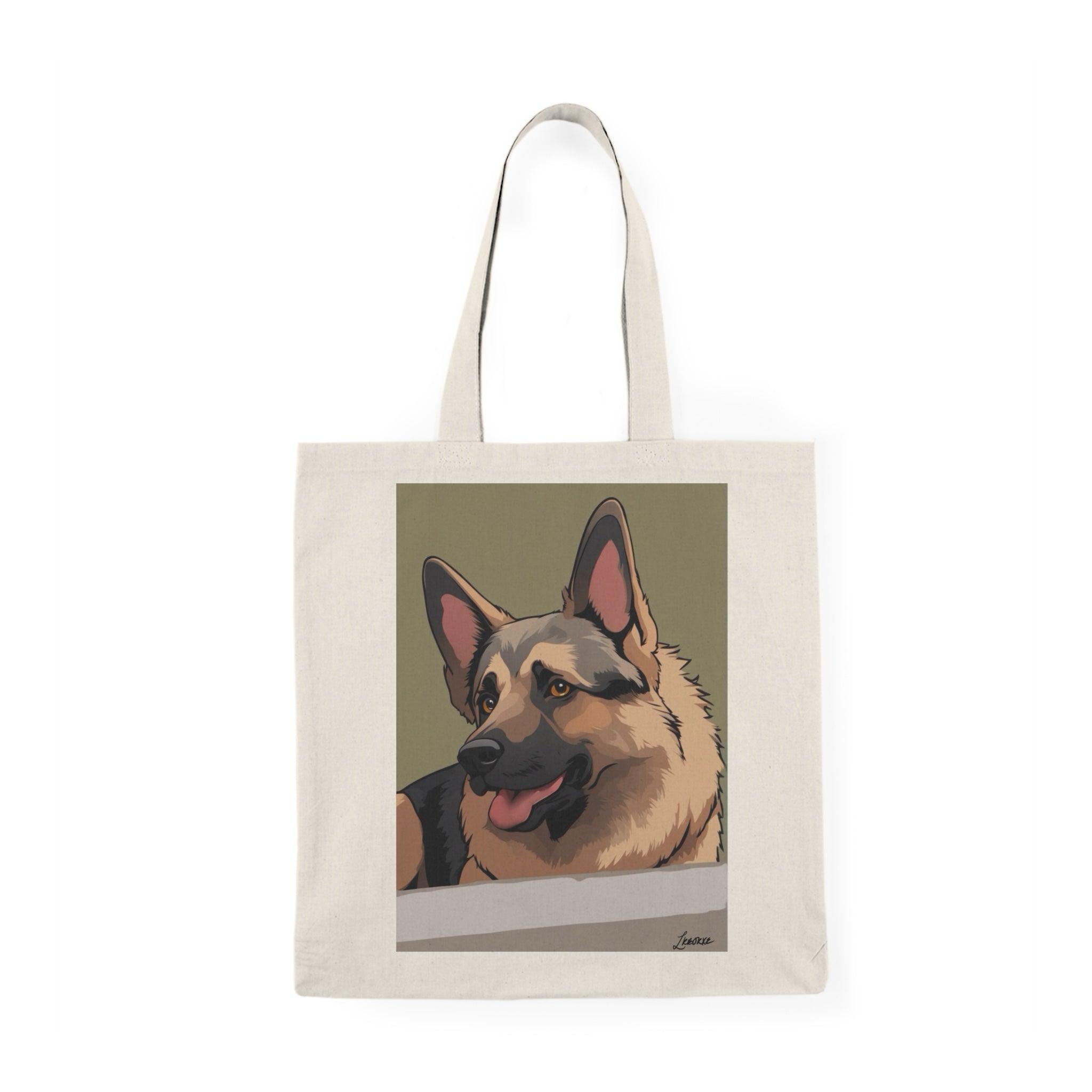 German Shepherd Tote Elegant Dog Lover Cotton Bag