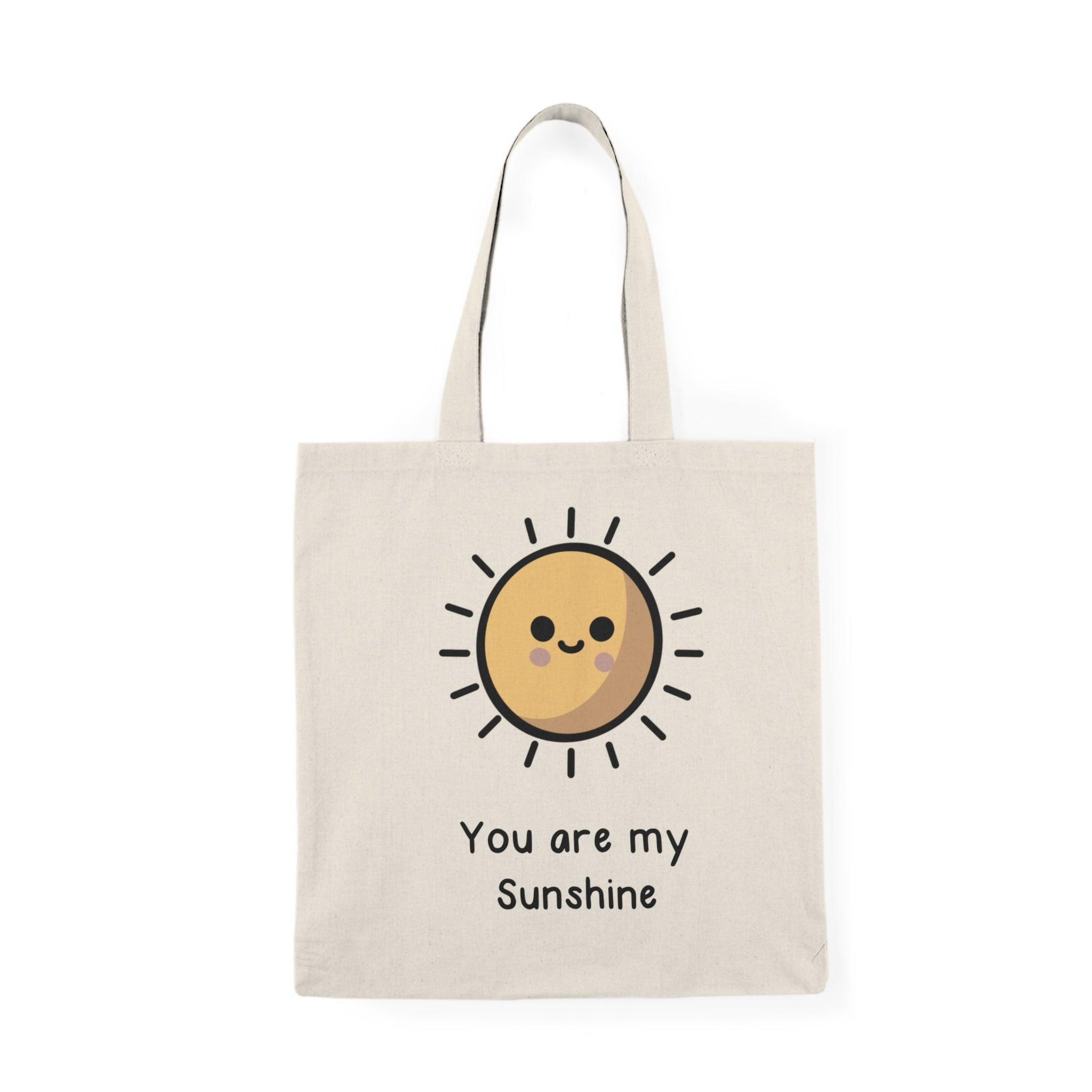You Are My Sunshine Tote Bag Cheerful Cartoon Sun Design