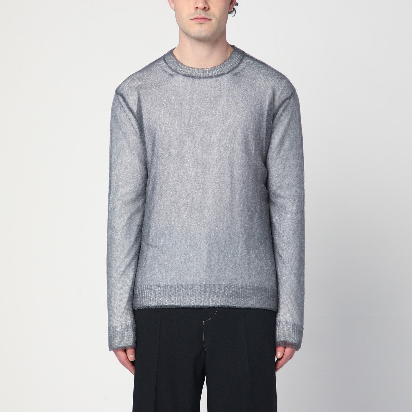 Grey jumper with layered design