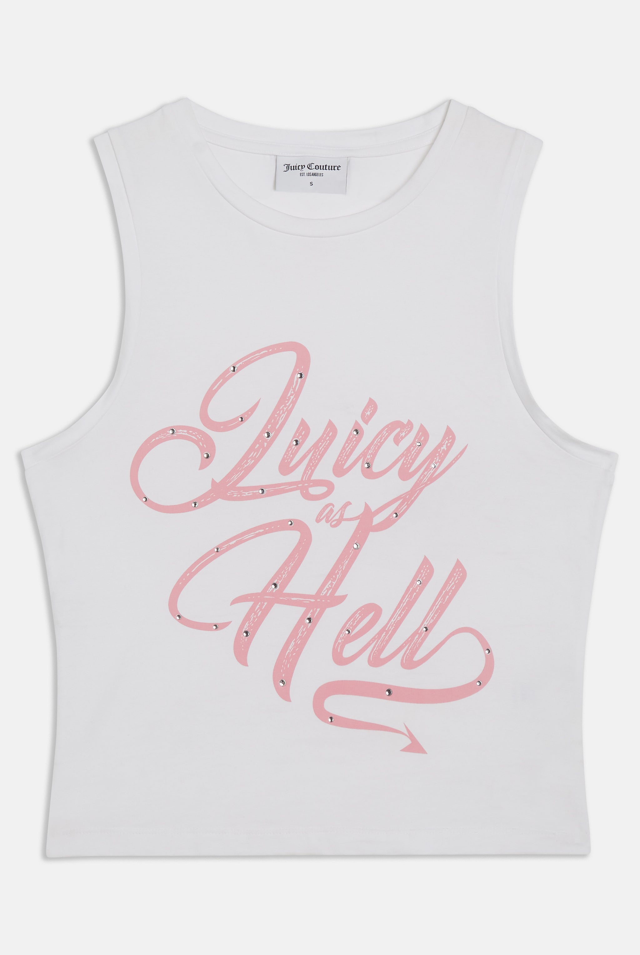 WHITE JUICY AS HELL FITTED TANK TOP - M White