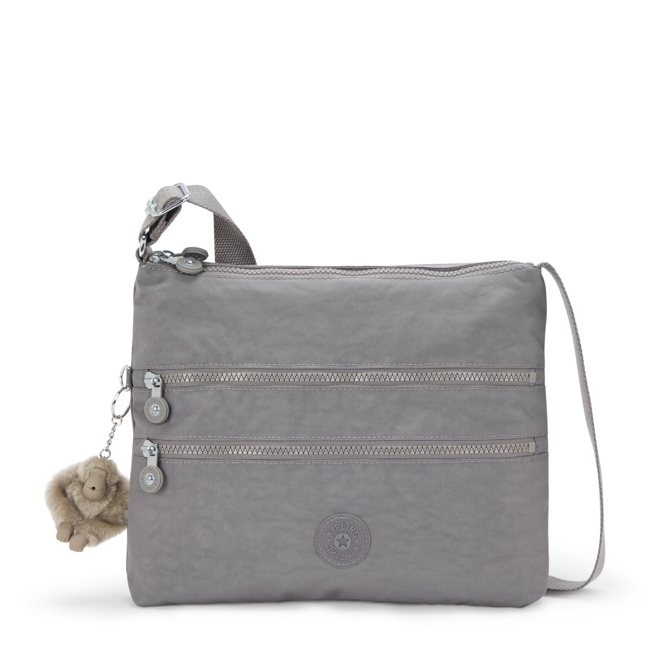 Kipling Medium Shoulder Bag Across Body Inviting Grey % Polyamide, % Recycled Polyamide