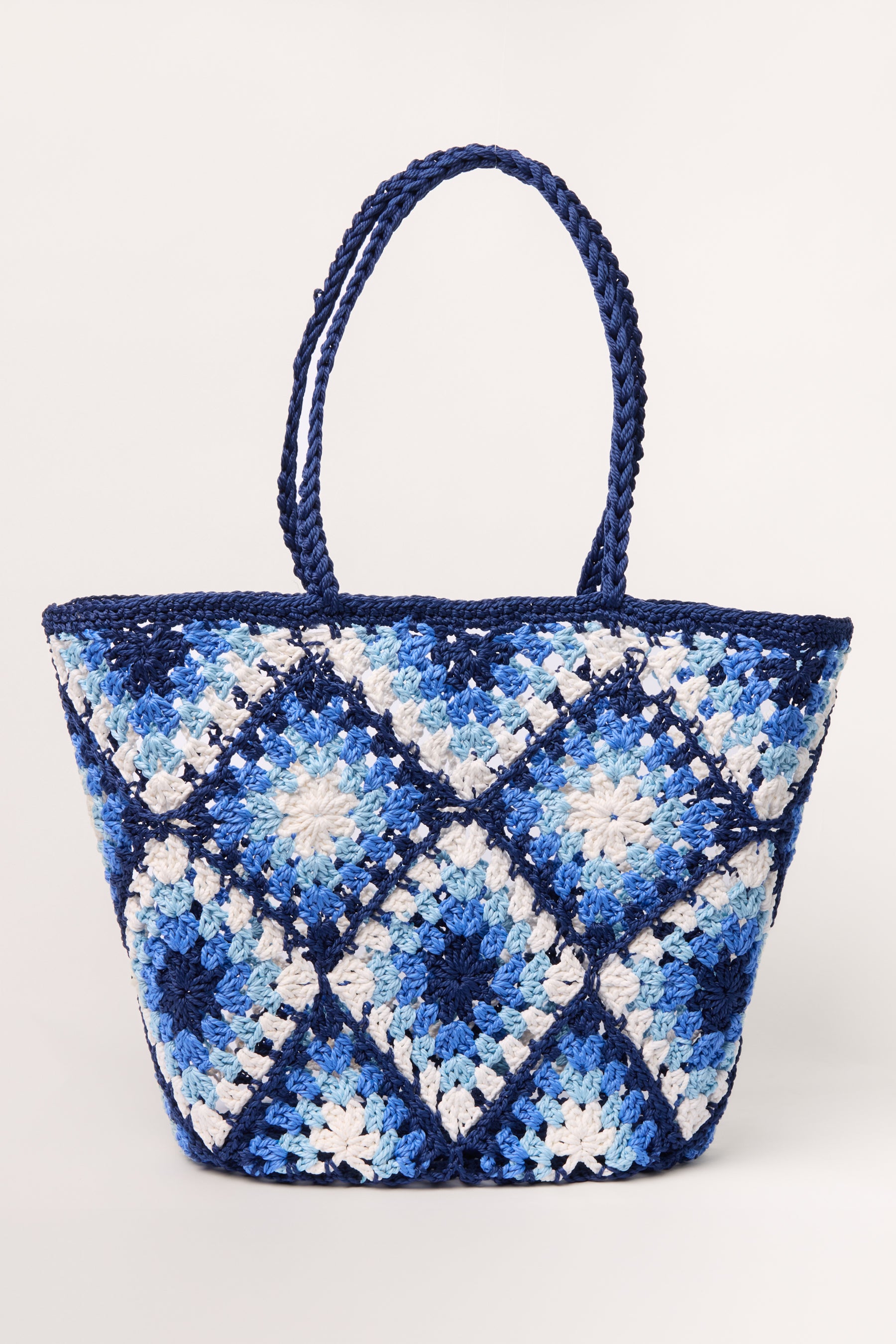 Crochet Simple Tote Bag - ONE NAVY