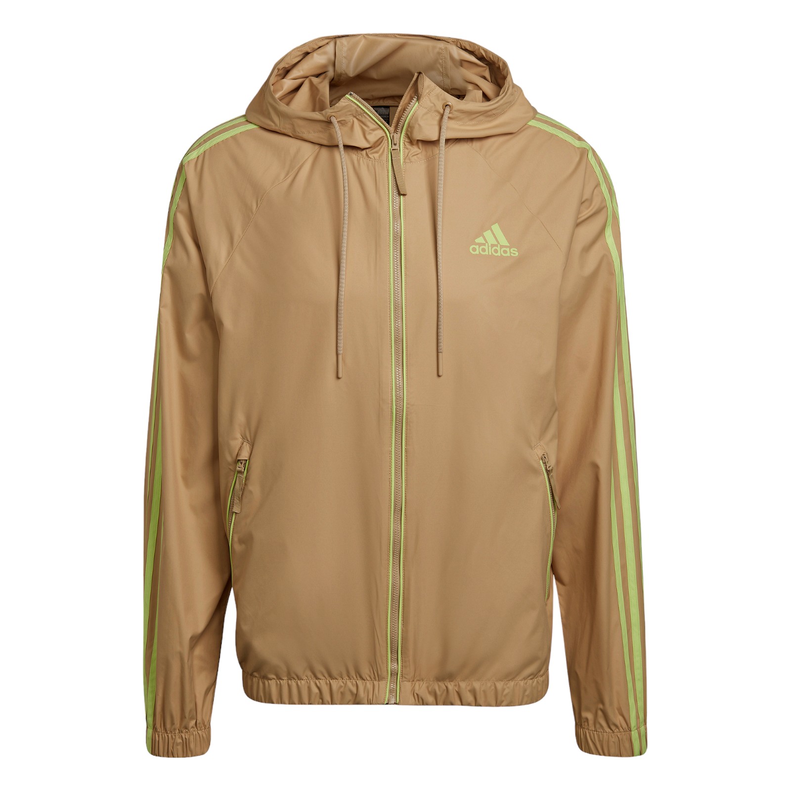 adidas BSC -Stripes Wind Jacket - Beige Tone Pulse Lime - Beige