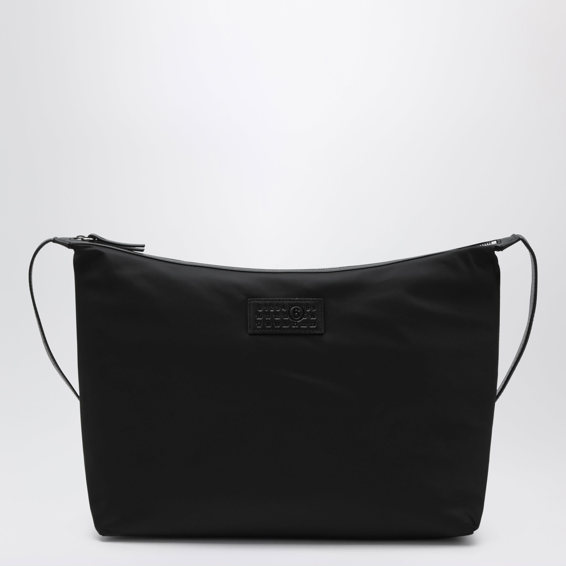 Numeric crossbody bag in nylon and leather black