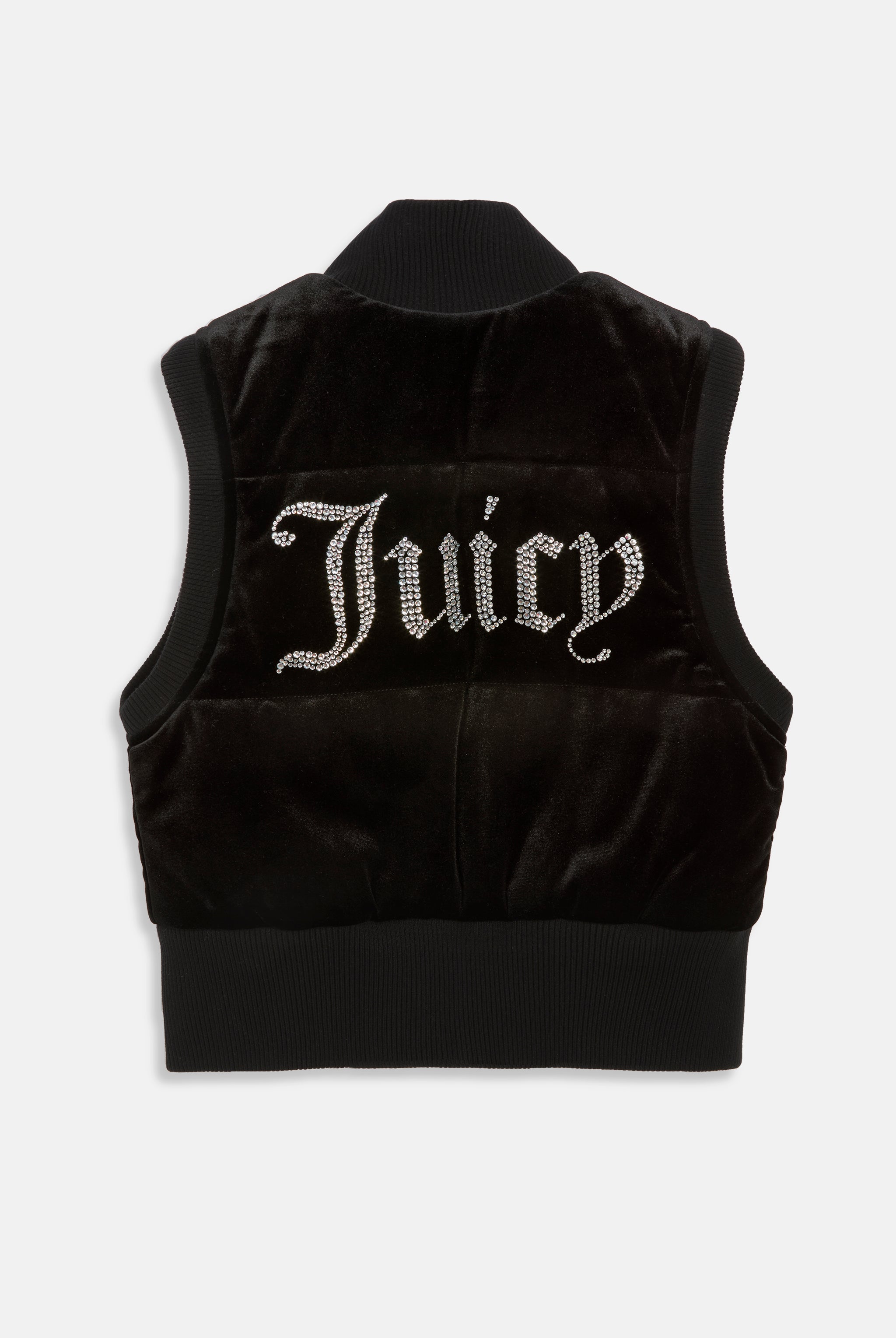 BLACK DIAMANTÉ VELOUR GILET - XX Black