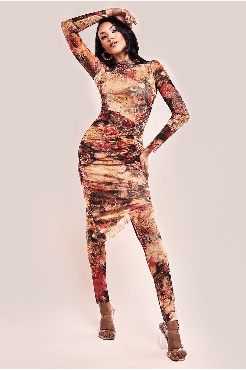 Goddiva Printed Sheer Leggings