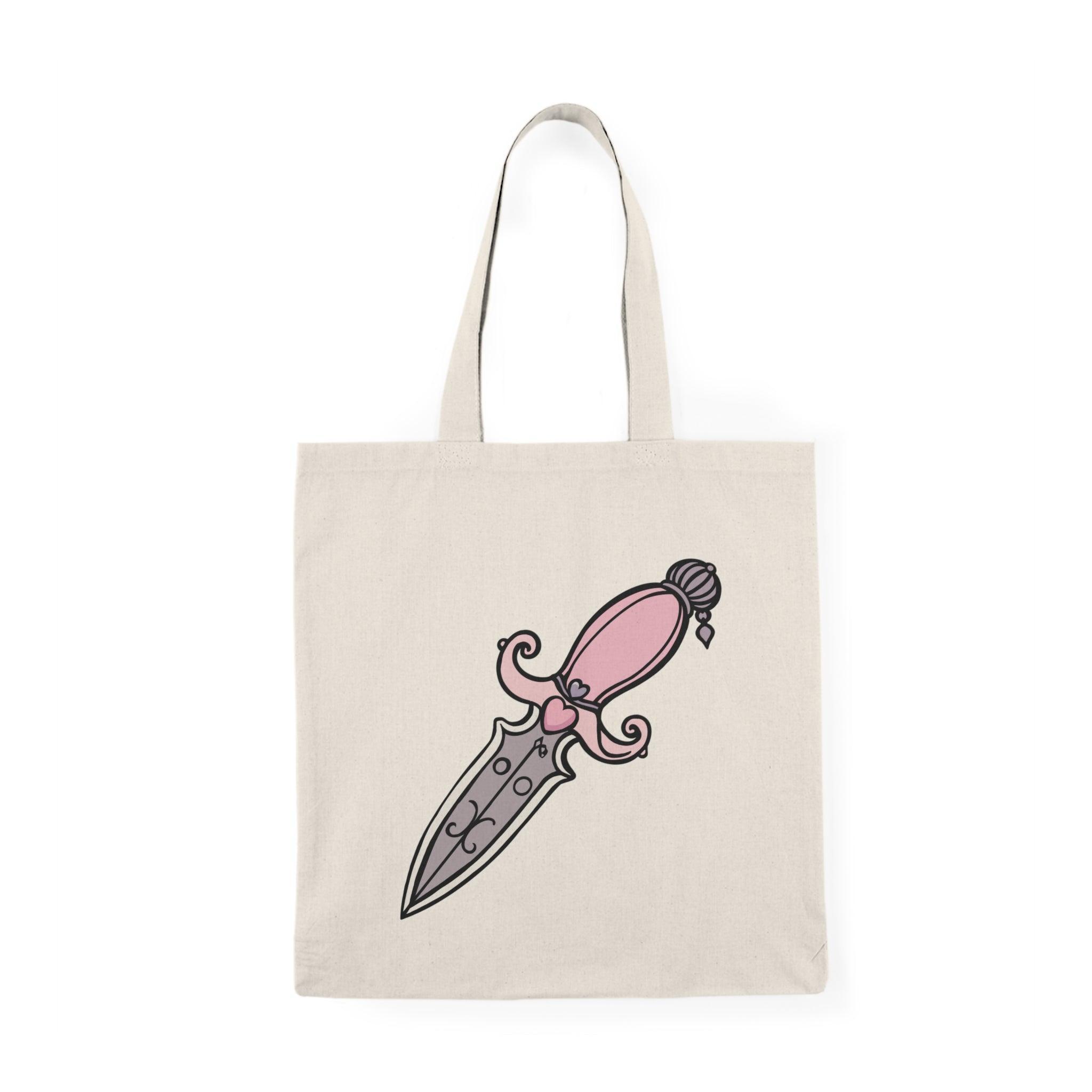 Pink Dagger Tote Edgy Eco Bag