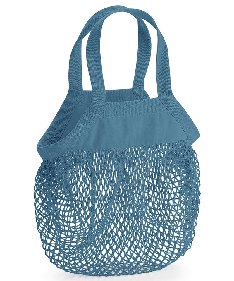 Organic Cotton Mini Mesh Grocery Bag - One size Airforce Blue