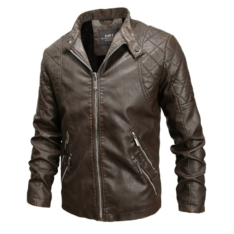 Autumn And Winter Fashion Tide Male Leather Jacket, M, L, , X, XX, - L Coffee