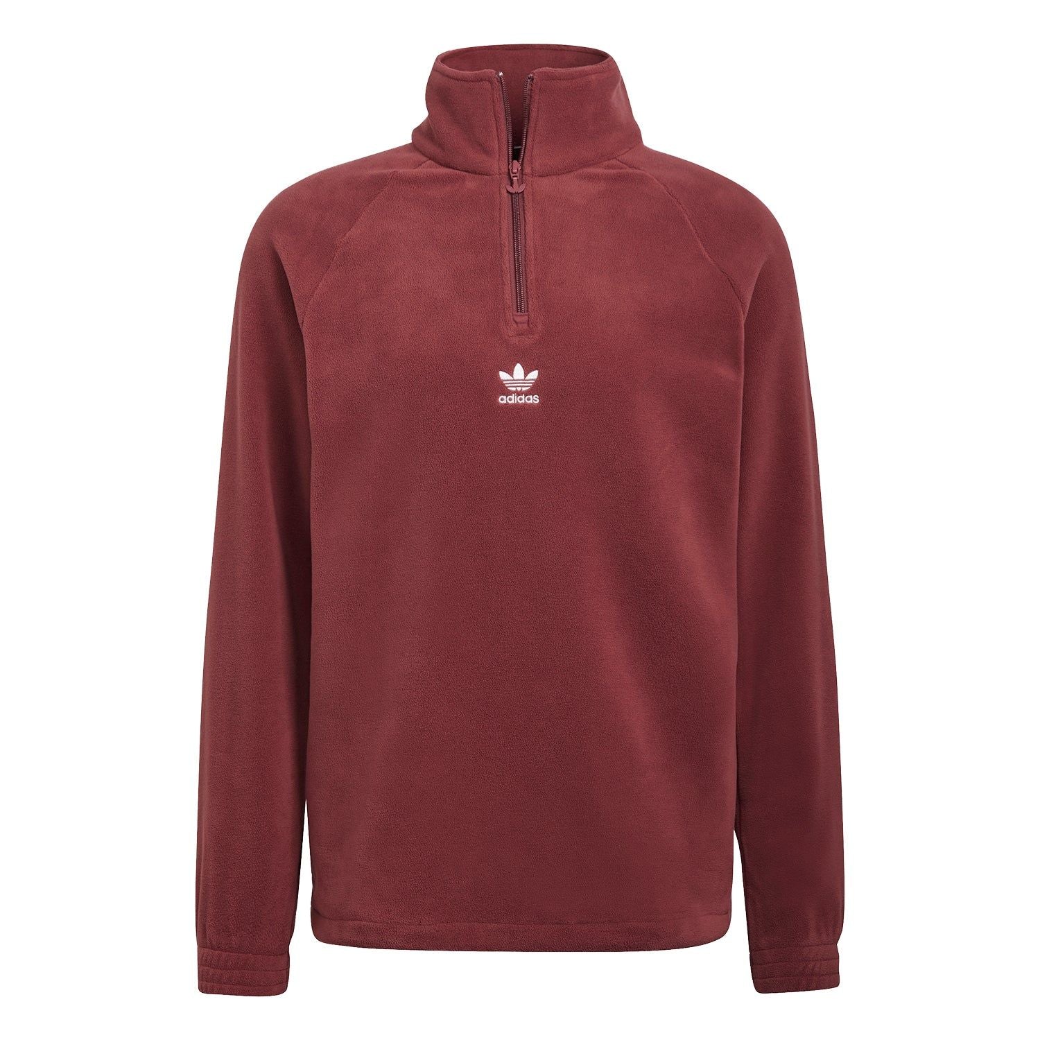 adidas Originals Adicolor Classics Teddy Fleece Half-Zip Jacket - Crimson - Red