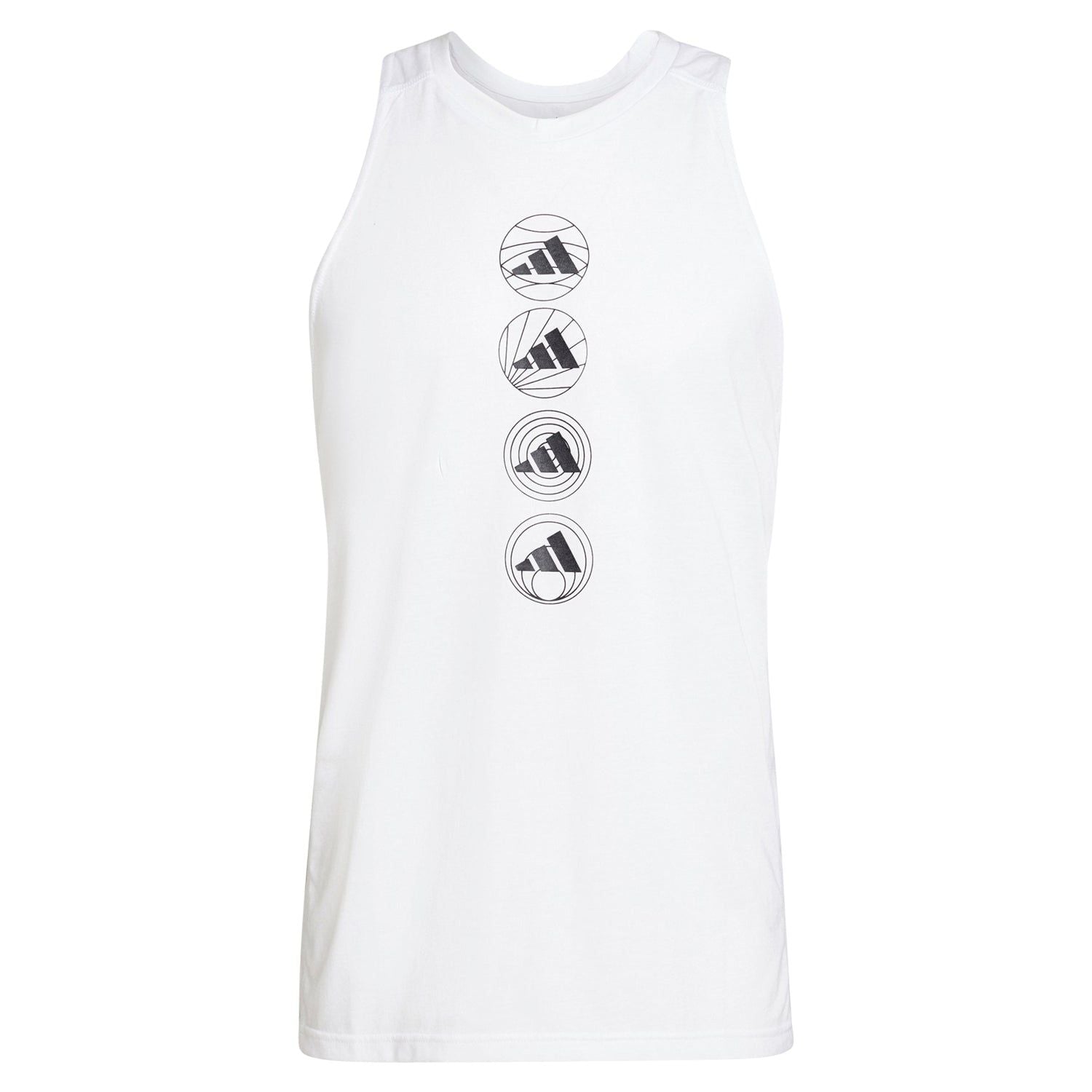 adidas Run Logo Tank Top - White - L White