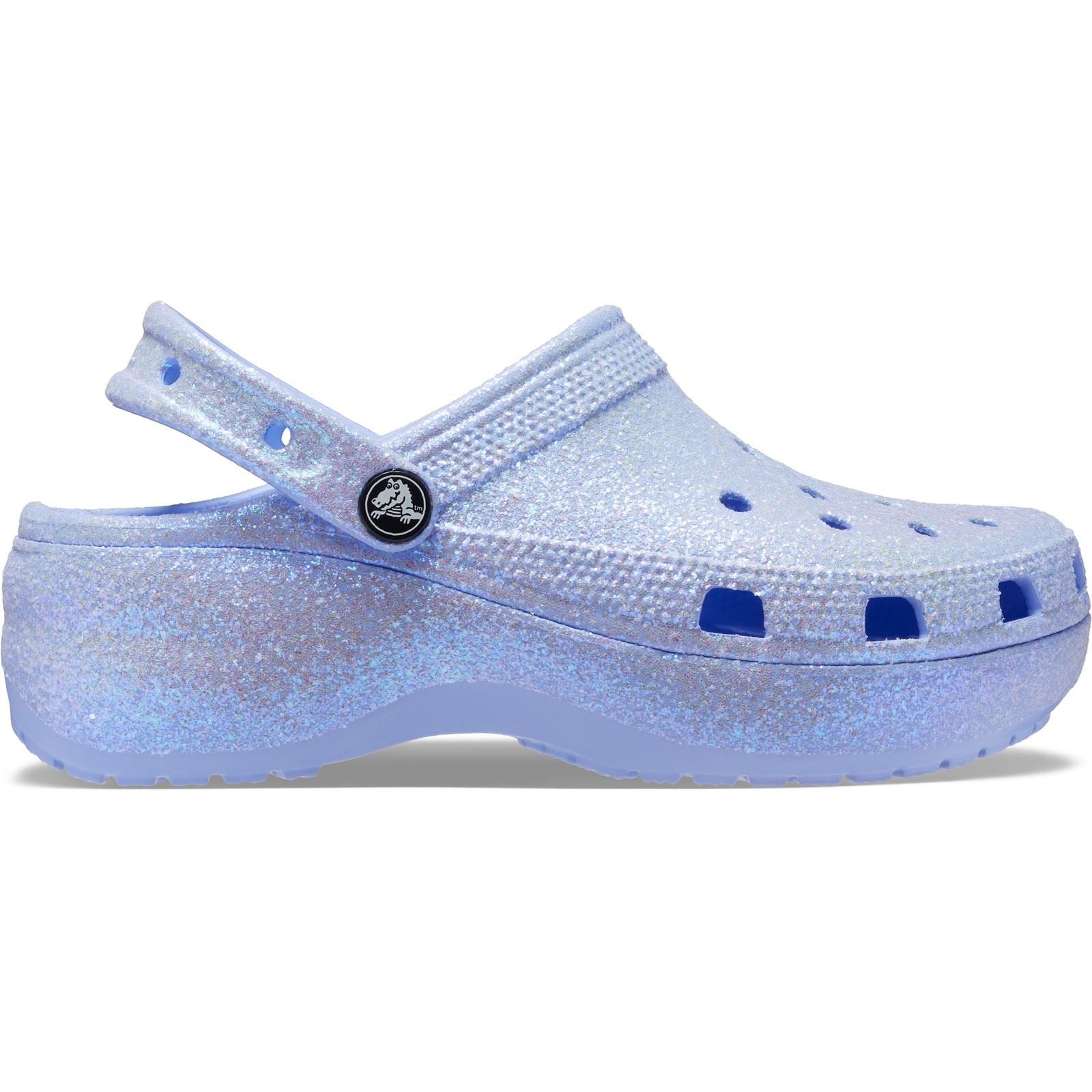 Women's Crocs Classic Platform Glitter Clog Sandals, Glitter E