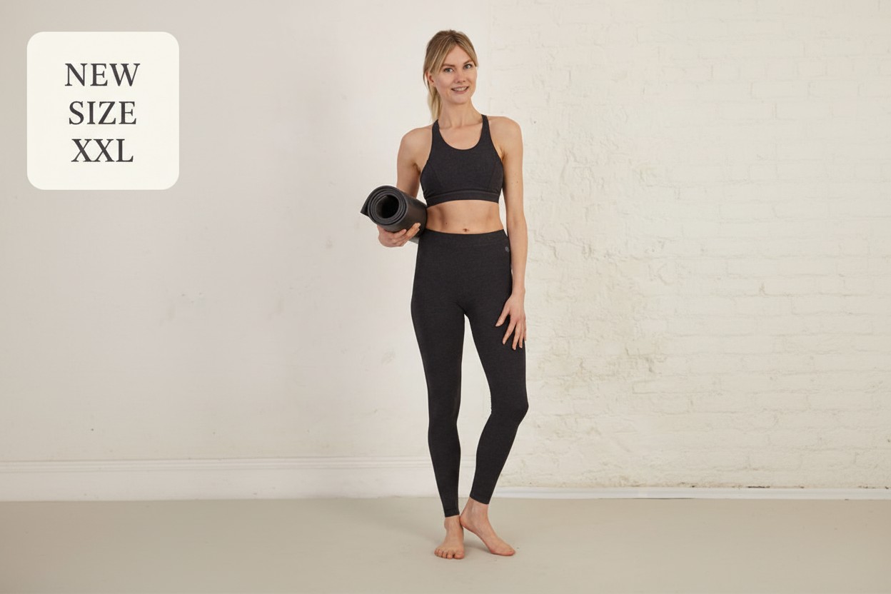 Women's Organic Cotton Black Leggings, GOTS Certified, Cottsbury - X Black