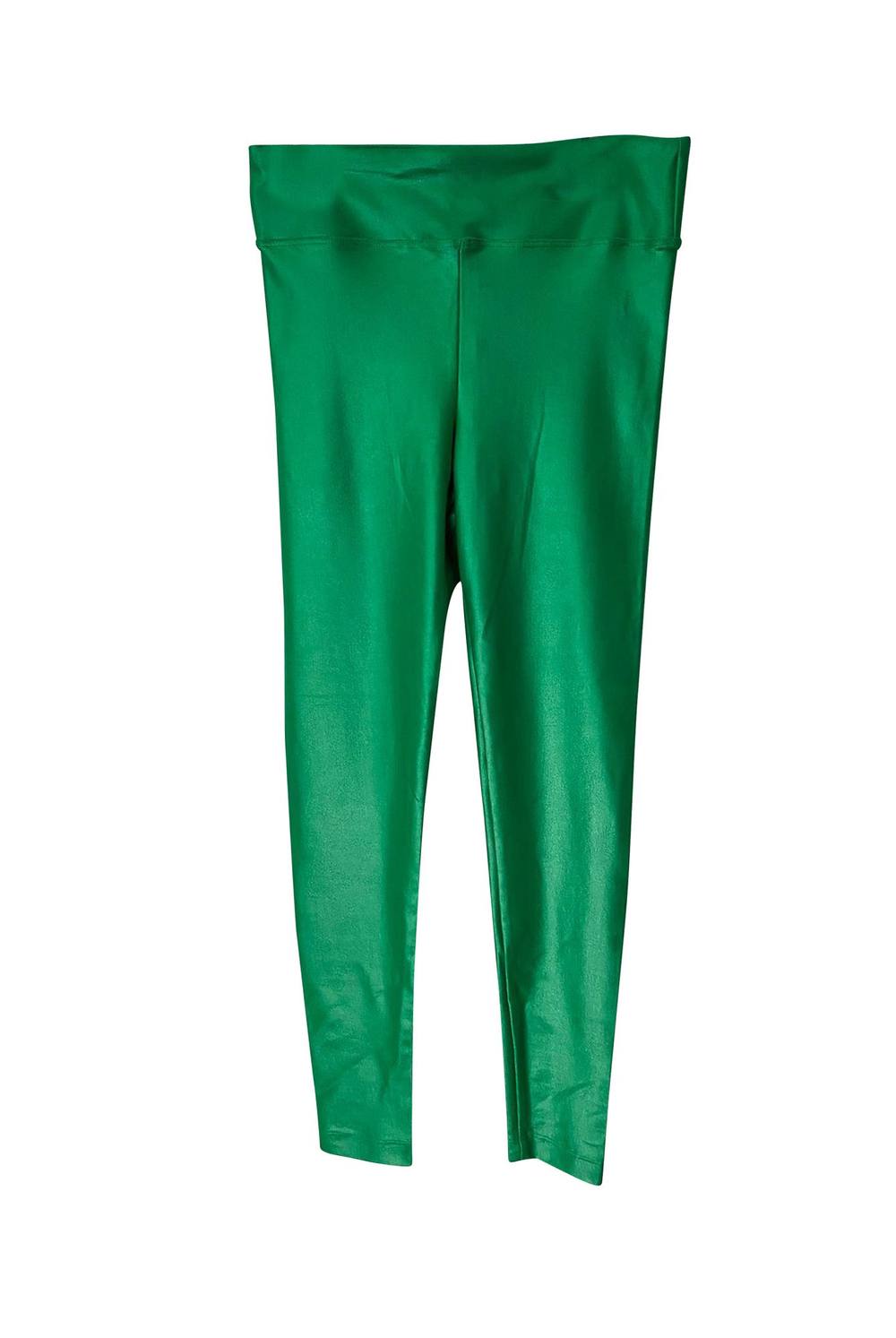 Koral Women's Preloved Lustrous Leggings in Green Polyester Pants