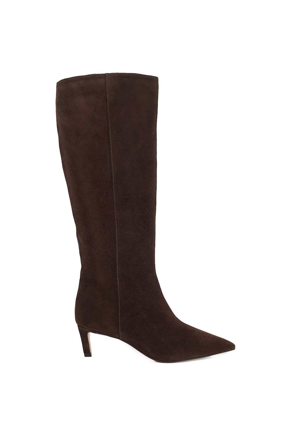 Dune London Wide Fit 'smoothly' Suede Knee High Boots In Brown