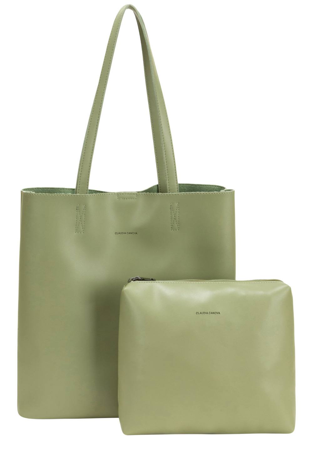 Claudia Canova Essential Noir Tote Bag In Olive