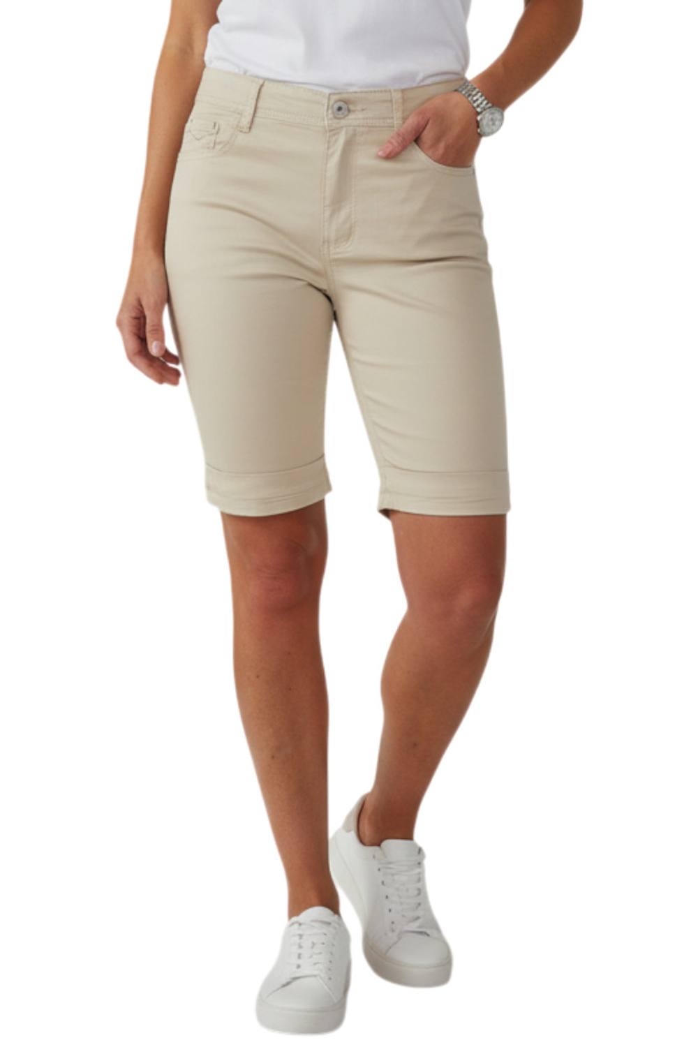 Paulo Due Bermuda Chino Shorts In Beige