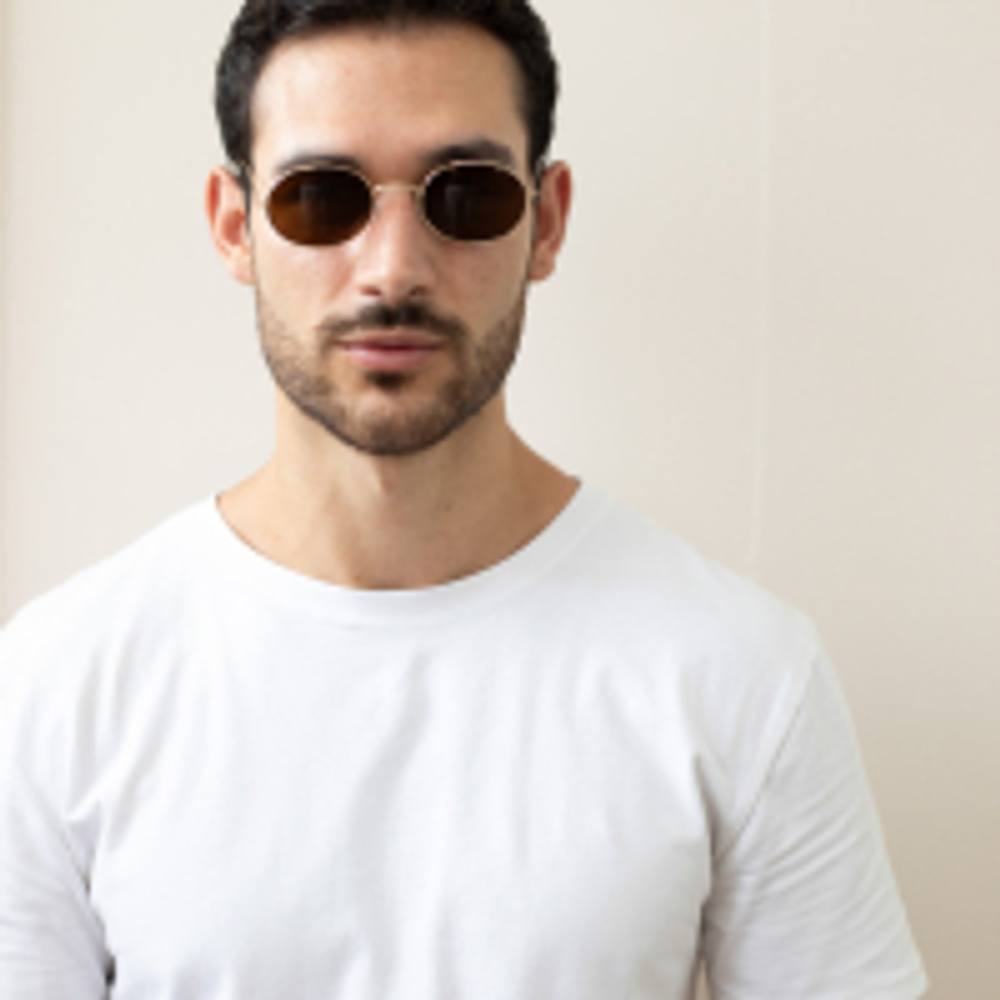 Svnx Round Metal Frame Sunglasses In Gold