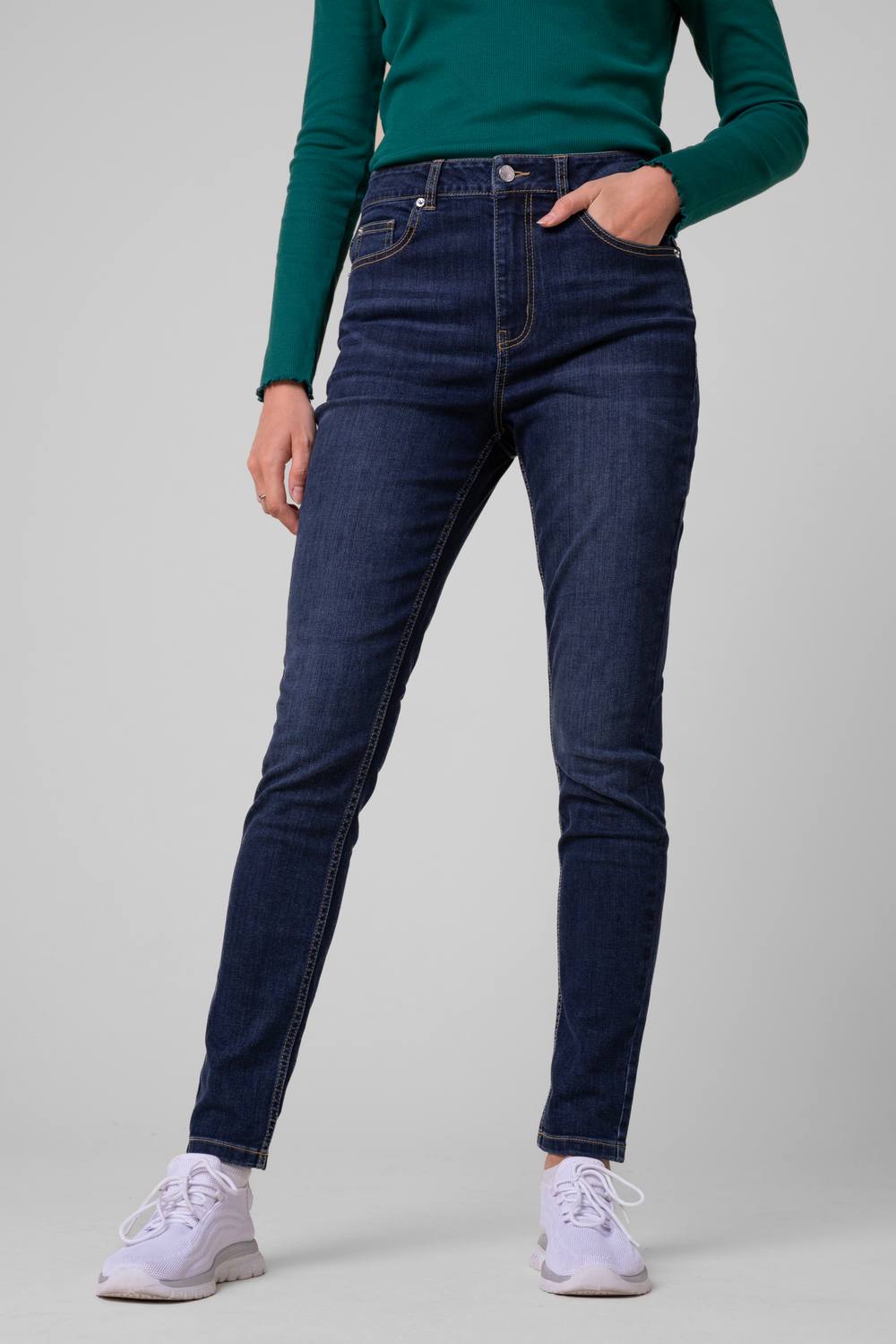 Enorsia Dark Blue Skinny Jeans In Navy