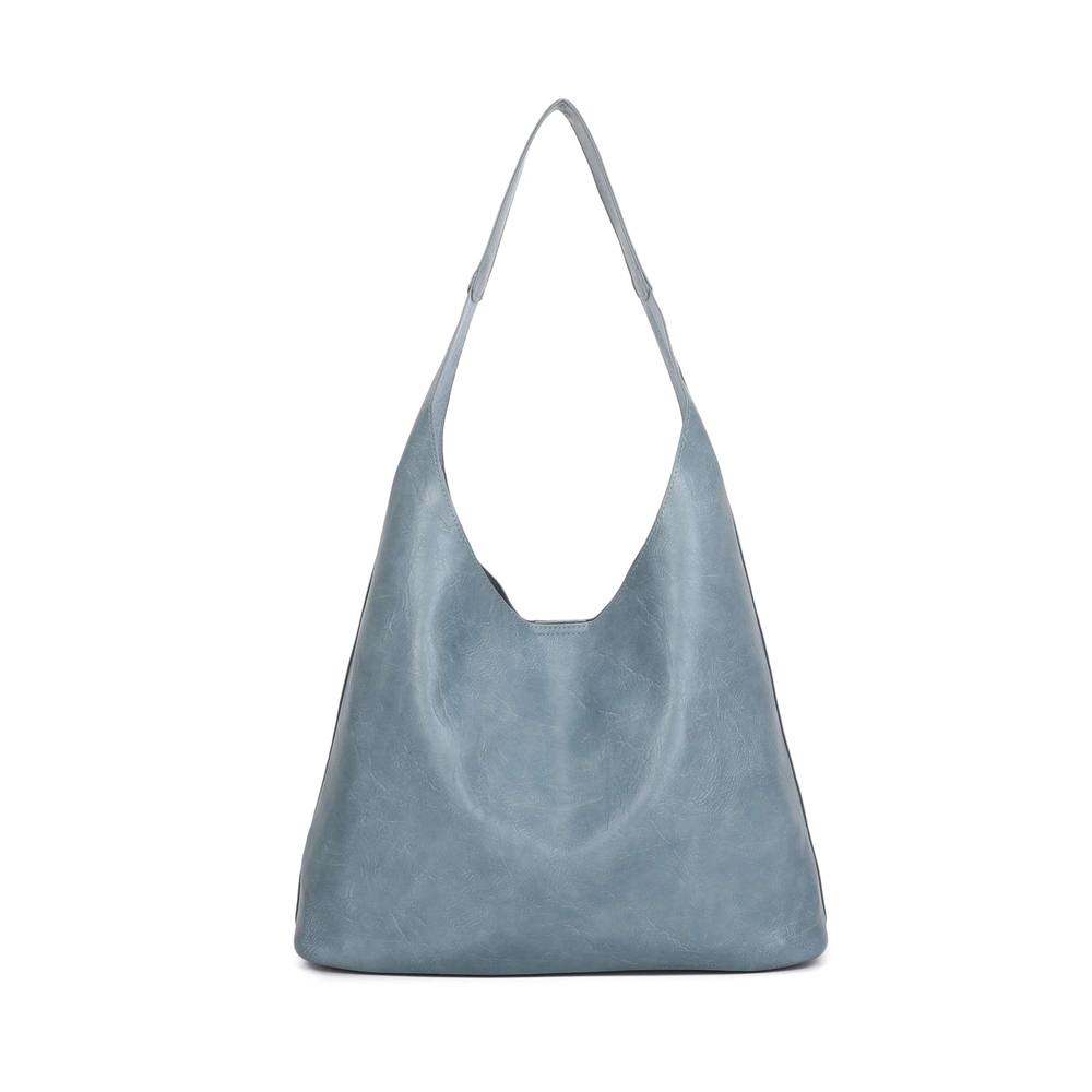 Kitise Slouch Magnetic Closure Tote Bag With Detachable Crossbody Purse Handbag In Blue