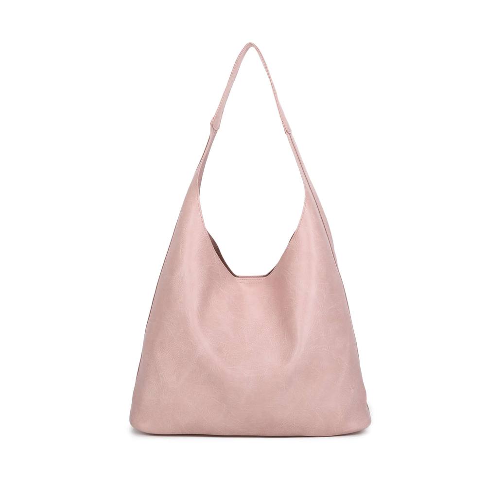 Kitise Slouch Magnetic Closure Tote Bag With Detachable Crossbody Purse Handbag In Pink