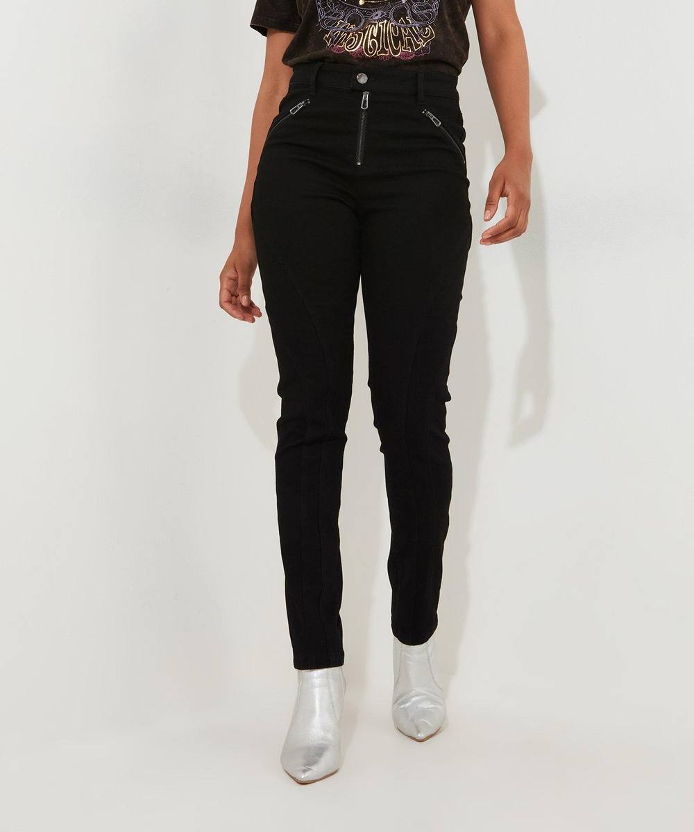Joe Browns Zip Detail Skinny Jeans In Black
