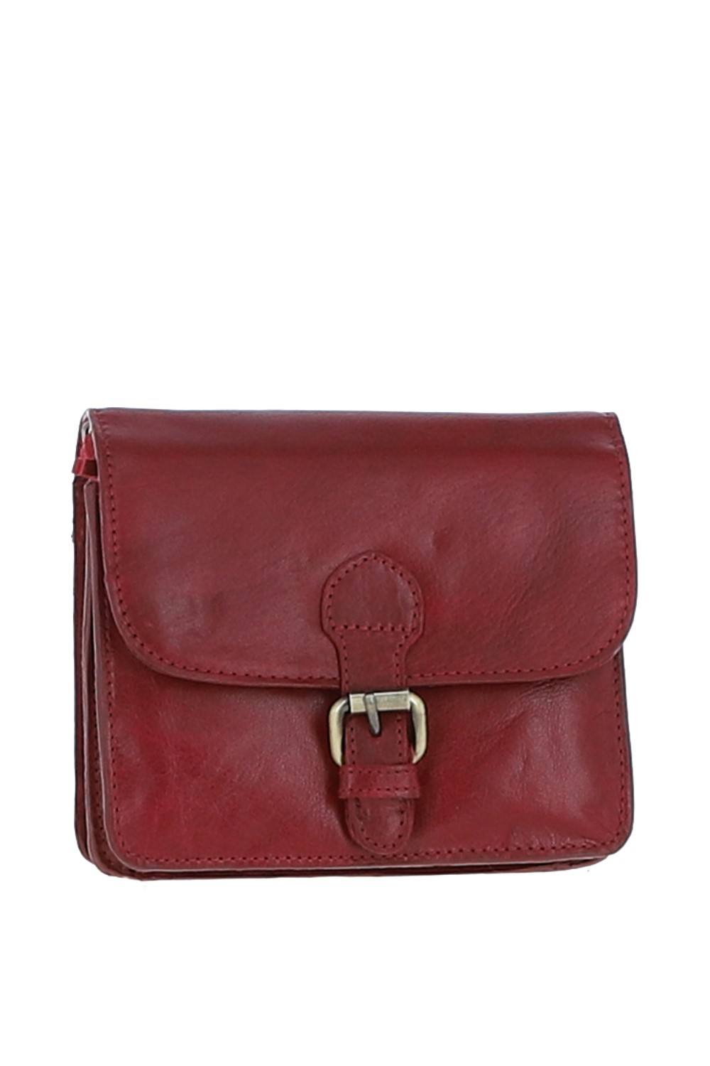 Ashwood Leather Vintage Mini Leather Cross Body Shoulder Bag With Chain Strap In Red