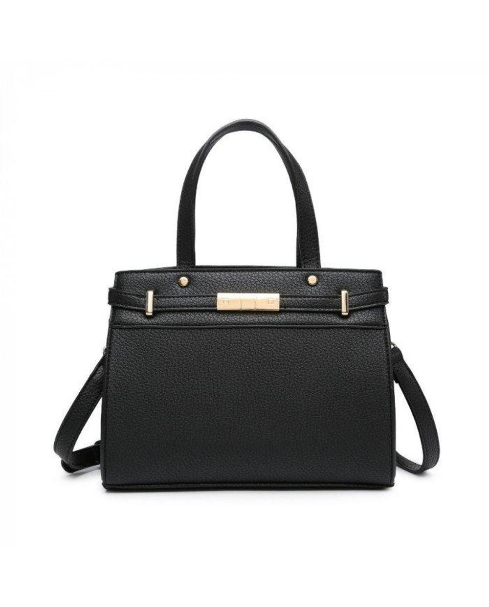 Jfy Top Zip Closure Mini Tote Bag Grab Bag In Black