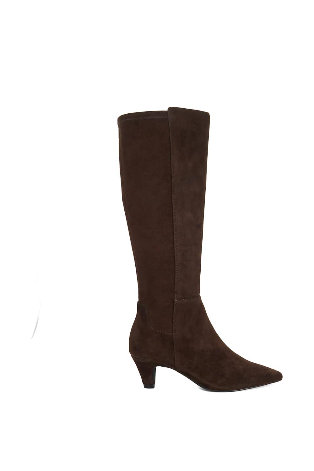 Dune London 'sera' Suede Knee High Boots In Brown