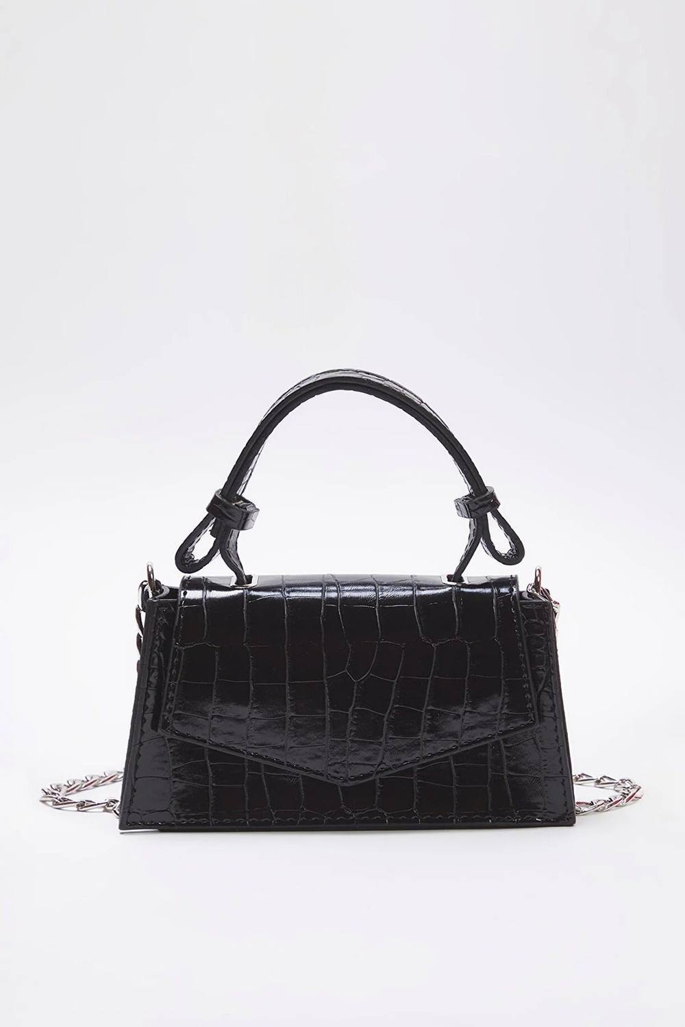 Wovcor Textured Crossbody Mini City Bag In Black