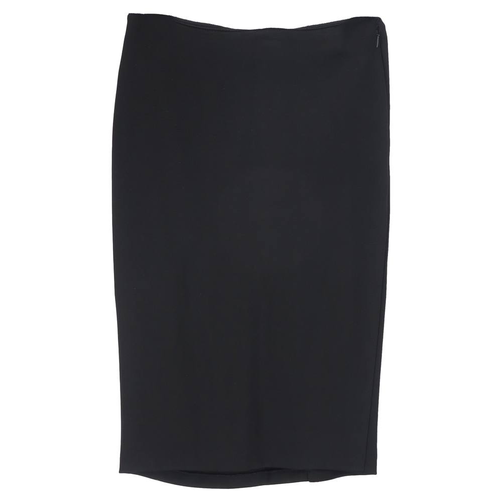Givenchy Women's Preloved Asymmetric Draped Knee Skirt in Black Polyester
