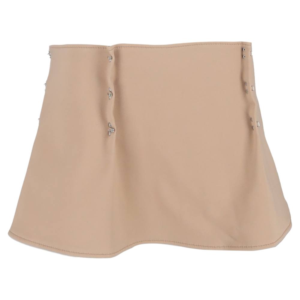 Dion Lee Women's Preloved Hooks Accent Mini Skirt in Beige Cotton