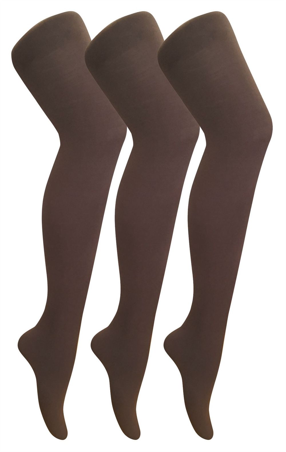 Sock Snob - Pack Denier Plain Coloured Tights - Brown