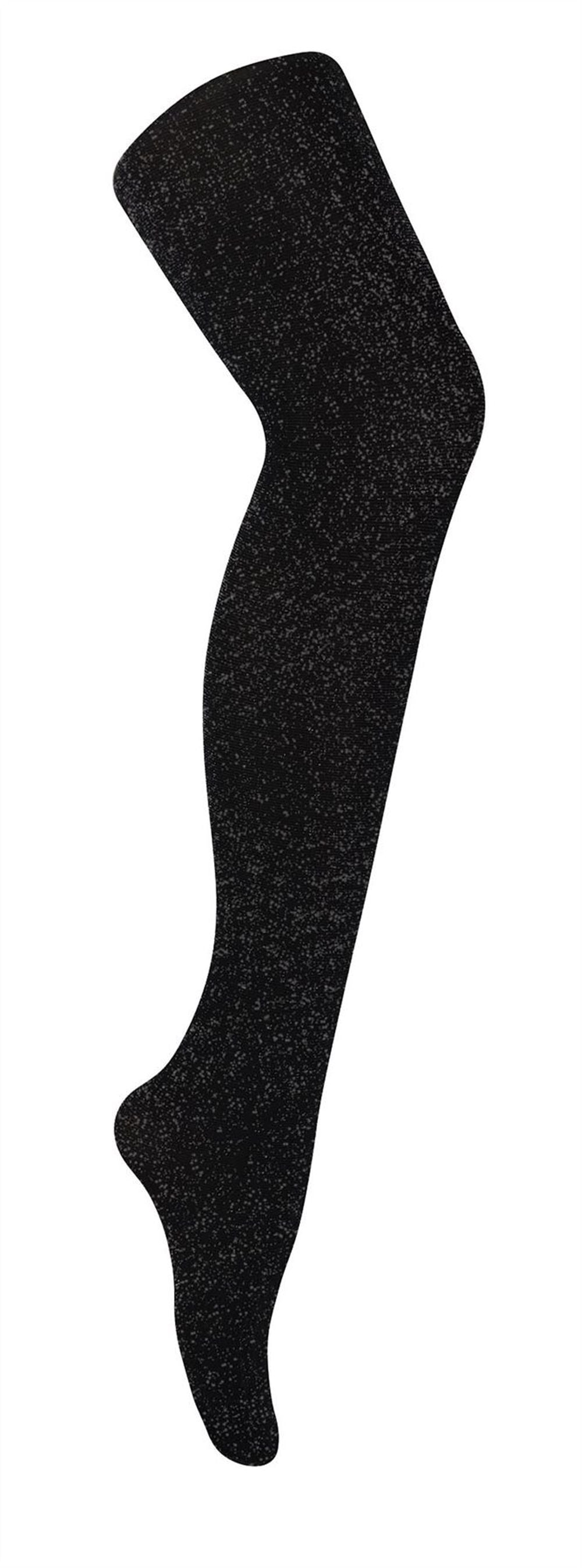 Glitter Tights - Add Sparkle to Your Outfit - - Black & Silver