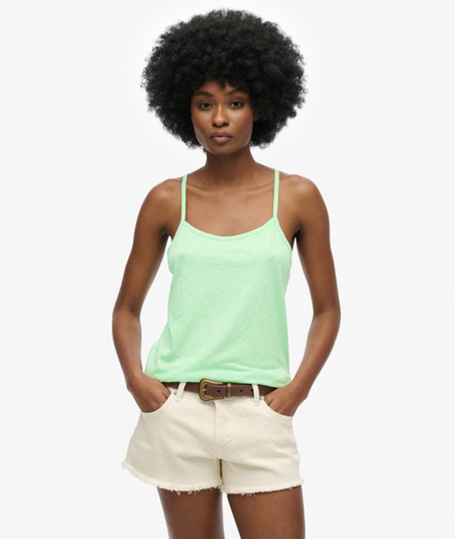 Superdry & Co Women's Studios Cami Top Green Hemlock Green - Size: