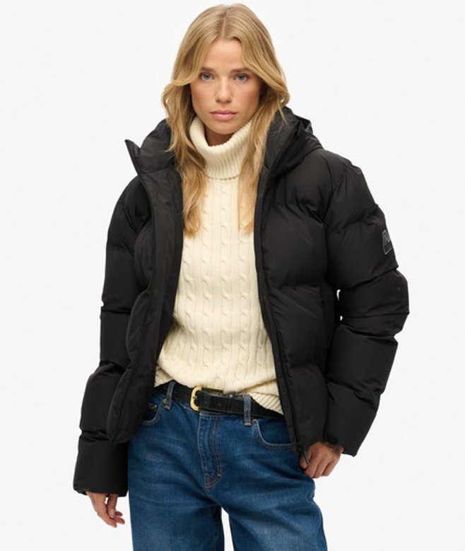 Superdry & Co Women's City Boxy Puffer Jacket Black - Size: