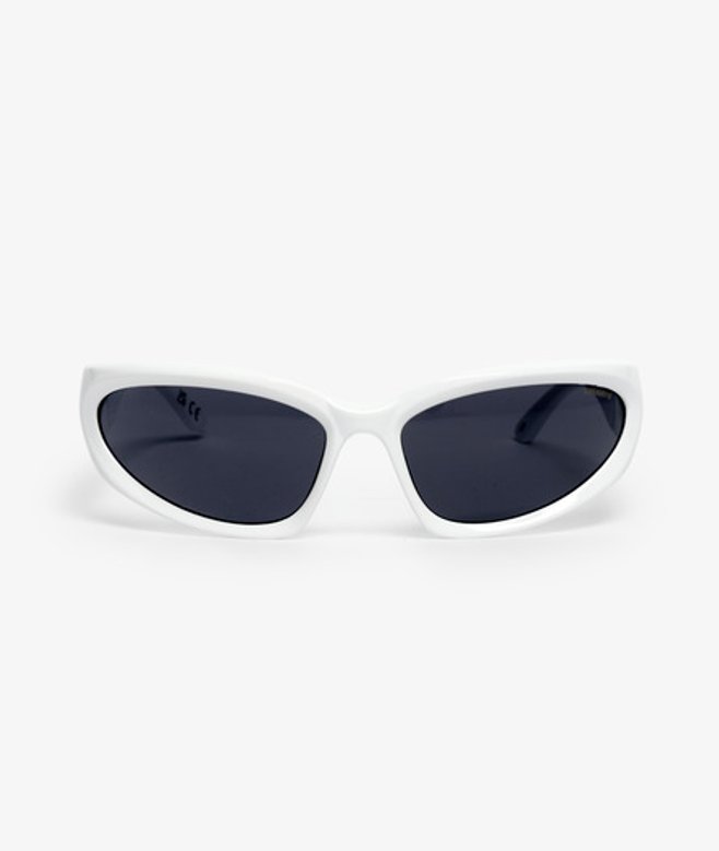 Superdry & Co Women's Sport Wrap Sunglasses White White Smoke Lens - Size: SIZE