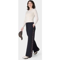 Sweaty Betty Explorer Wide Leg With Printed Side Stripe Trousers, Black, Women's