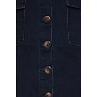 Short denim skirt buttoned in front of woman Atelier Rêve Irloisa