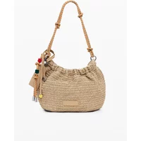 Women’s raffia crossbody bag Desigual Half Logo Waverly