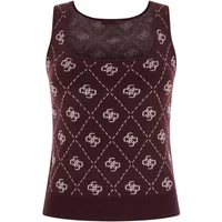 Women's wool blend tank top Guess Logo G
