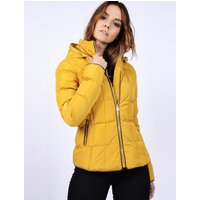 Coats Jackets Wookie Quilted Hooded Jacket in Old Gold