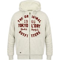 Hoodies Sweatshirts Supply Co Zip Through Hoodie with Borg Lining in Oatgrey Marl