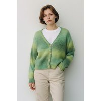 Thao V Neck Space Dyed Cardigan