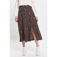 Louche Kiyo Wax Flower Print Midi Skirt