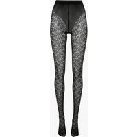 Victoria Beckham Monogram Lace Tights In Black - -S