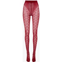 Victoria Beckham Monogram Lace Tights In Red - -S